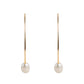 PEARL CURVE EARRINGS - GOLD