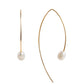 PEARL CURVE EARRINGS - GOLD