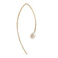 PEARL CURVE EARRINGS - GOLD