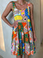 COLOURFUL TIERED MINI DRESS