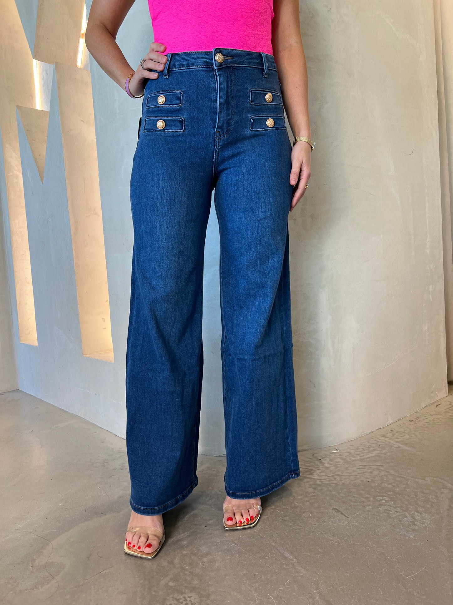 HIGH WAISTED JEAN - DENIM BLUE