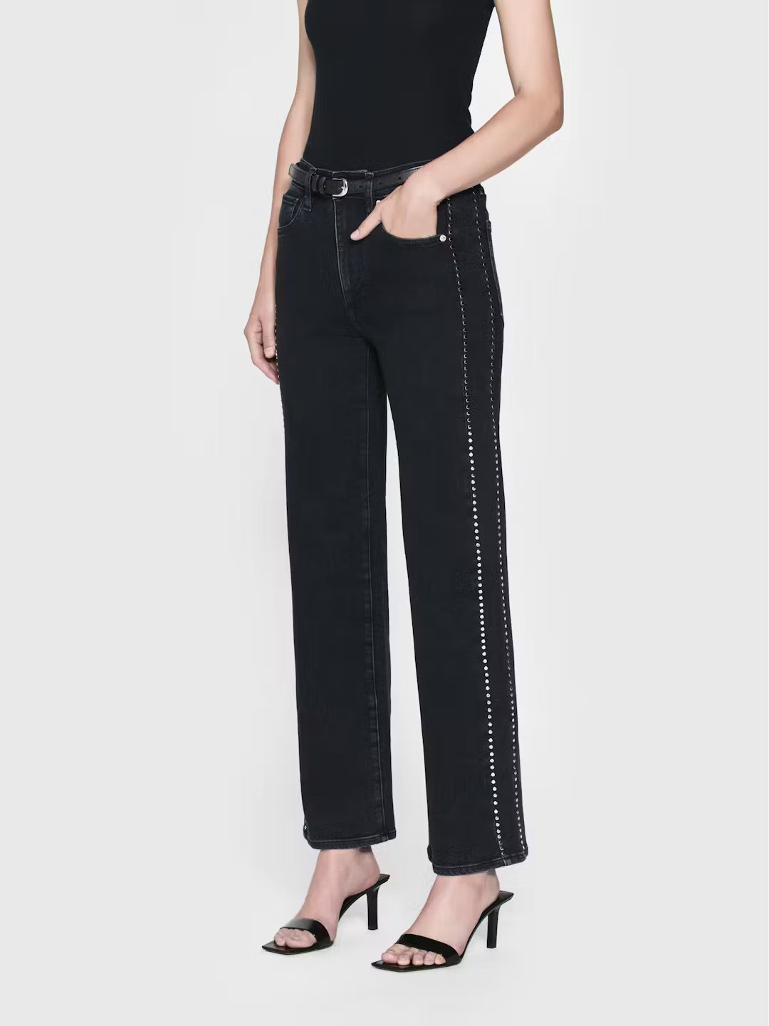 LE SLEEK STRAIGHT STUDDED JEAN - ASTRONAUT