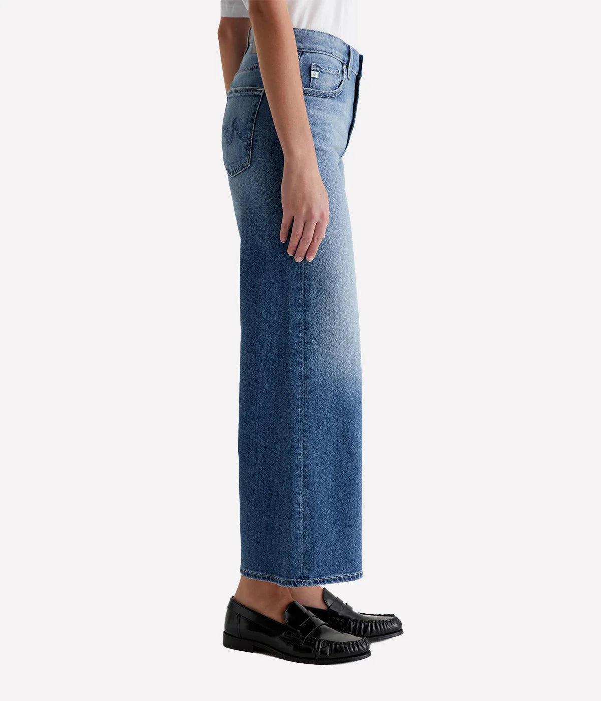 SAIGE WIDE LEG CROP JEAN - BELL CANYON