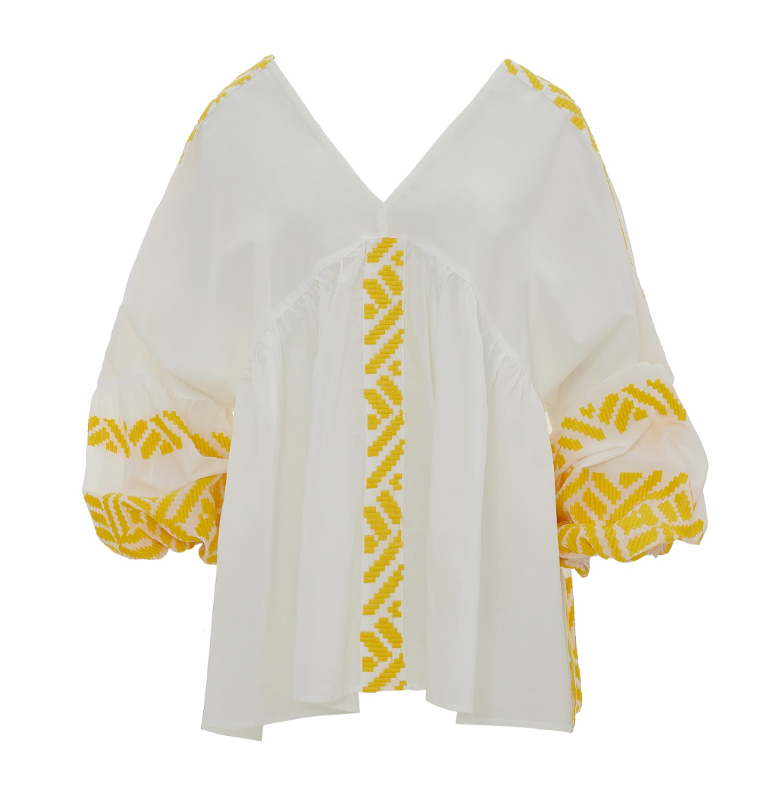 SUPER PARADISE BLOUSE - YELLOW/WHITE