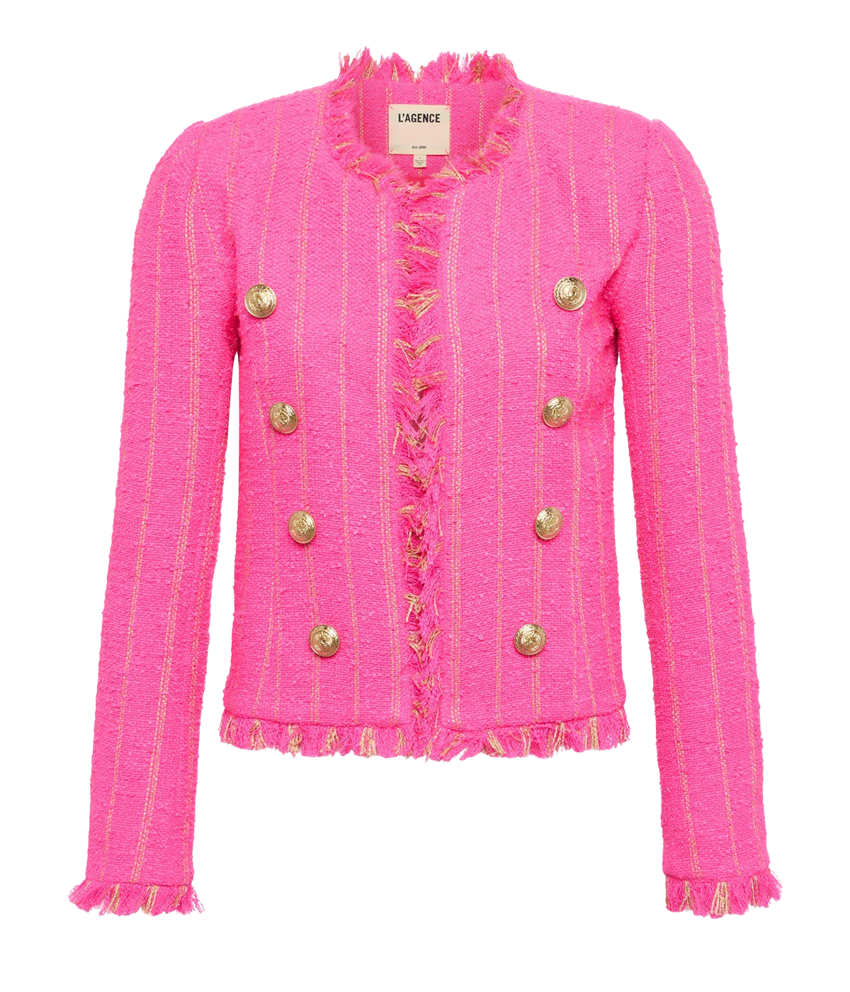 TINLEE JACKET - SHOCKING PINK/GOLD STRIPE