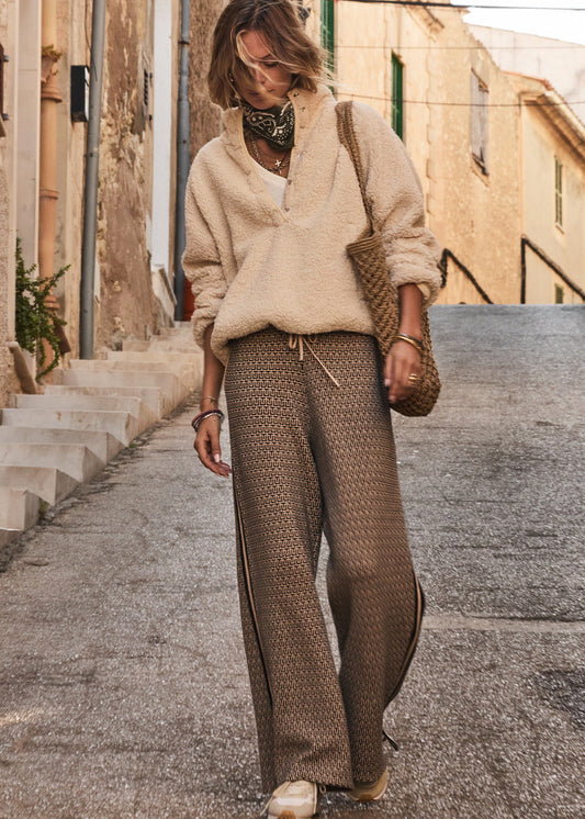 *PREORDER* CASTILLA JUNIPER KNIT PANT - PEBBLE