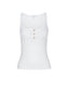 RIB SCOOP BUTTON TANK - WHITE