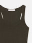 RIB SCOOP BUTTON TANK - RICH MILITARY HEATHER