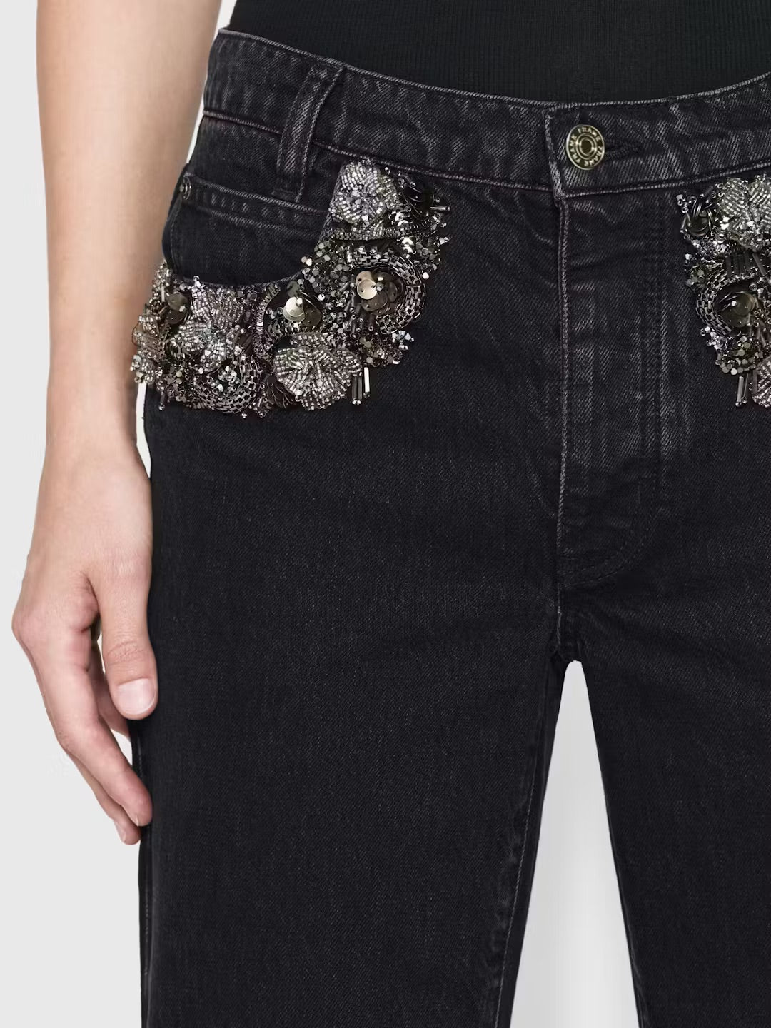 THE BEADED STRAIGHT JEAN - PORTIA