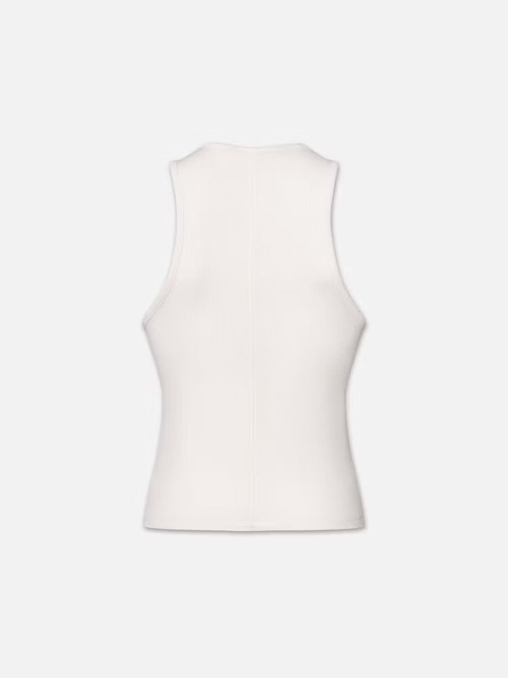 RIB SCOOP BUTTON TANK - WHITE