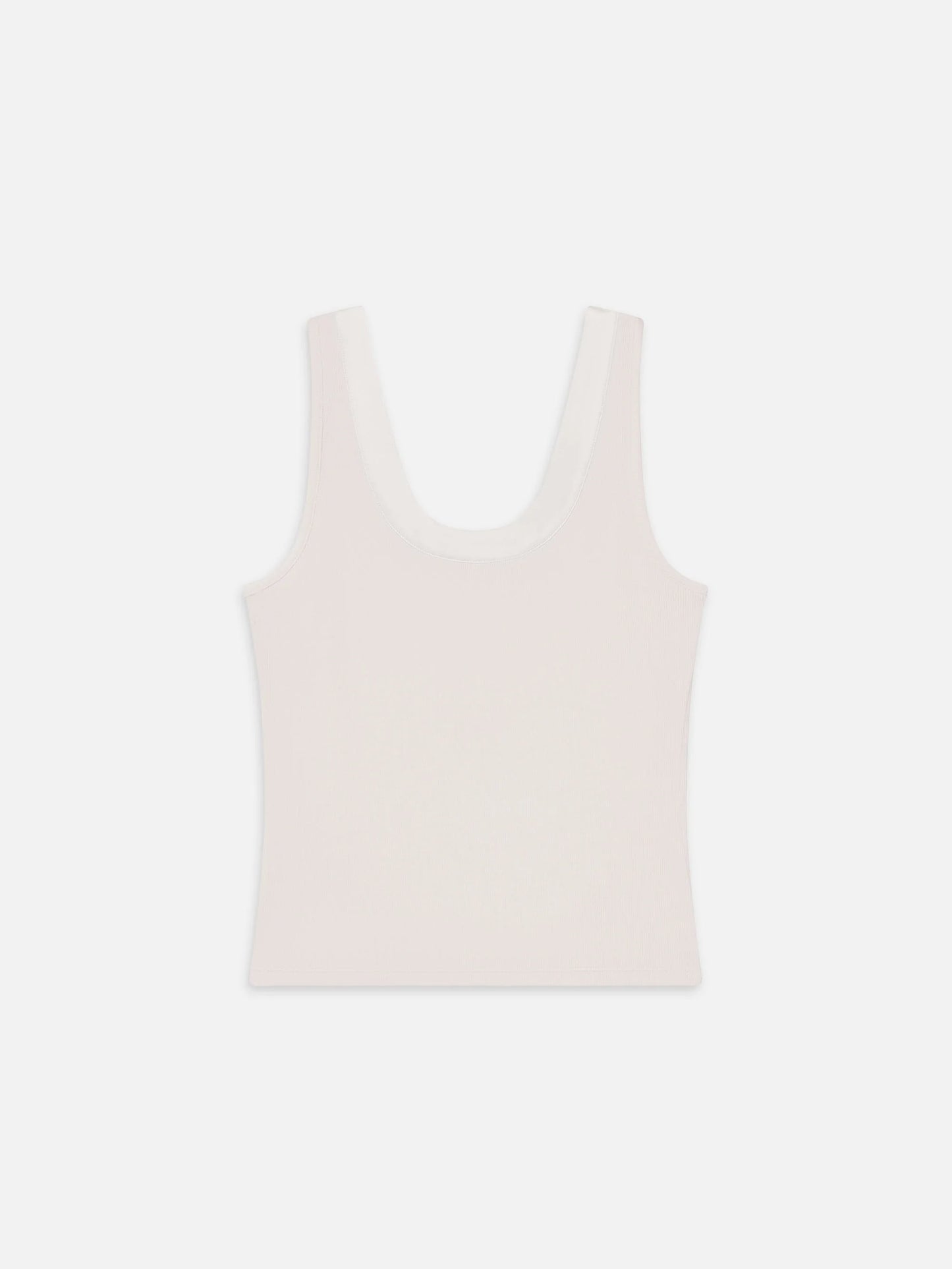 THE SATIN TRIM TANK - ALABASTER