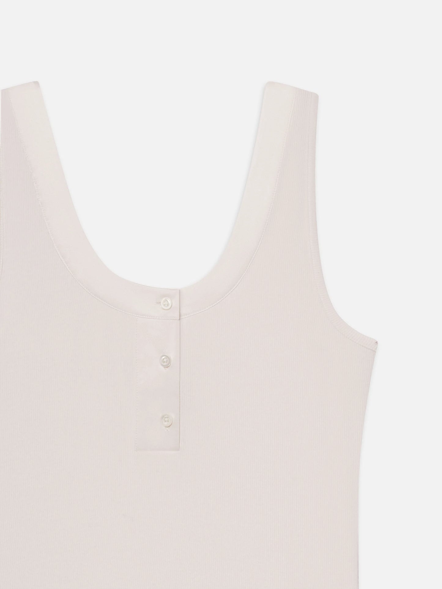 THE SATIN TRIM TANK - ALABASTER