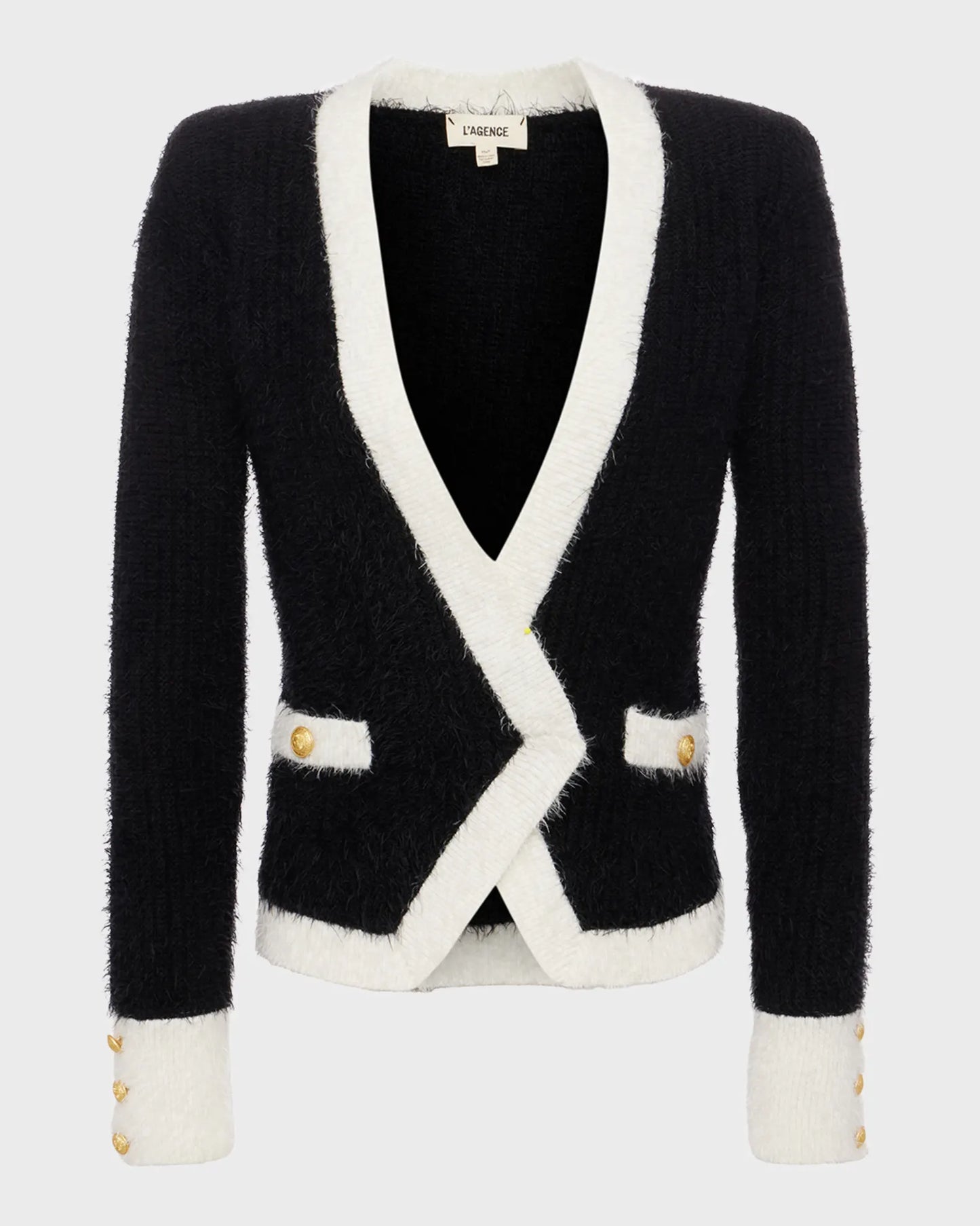 GEORGIA CARDIGAN BLAZER BLACK/WHITE