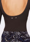 TYRA SCOOPBACK LONG SLEEVE TOP - LICORICE