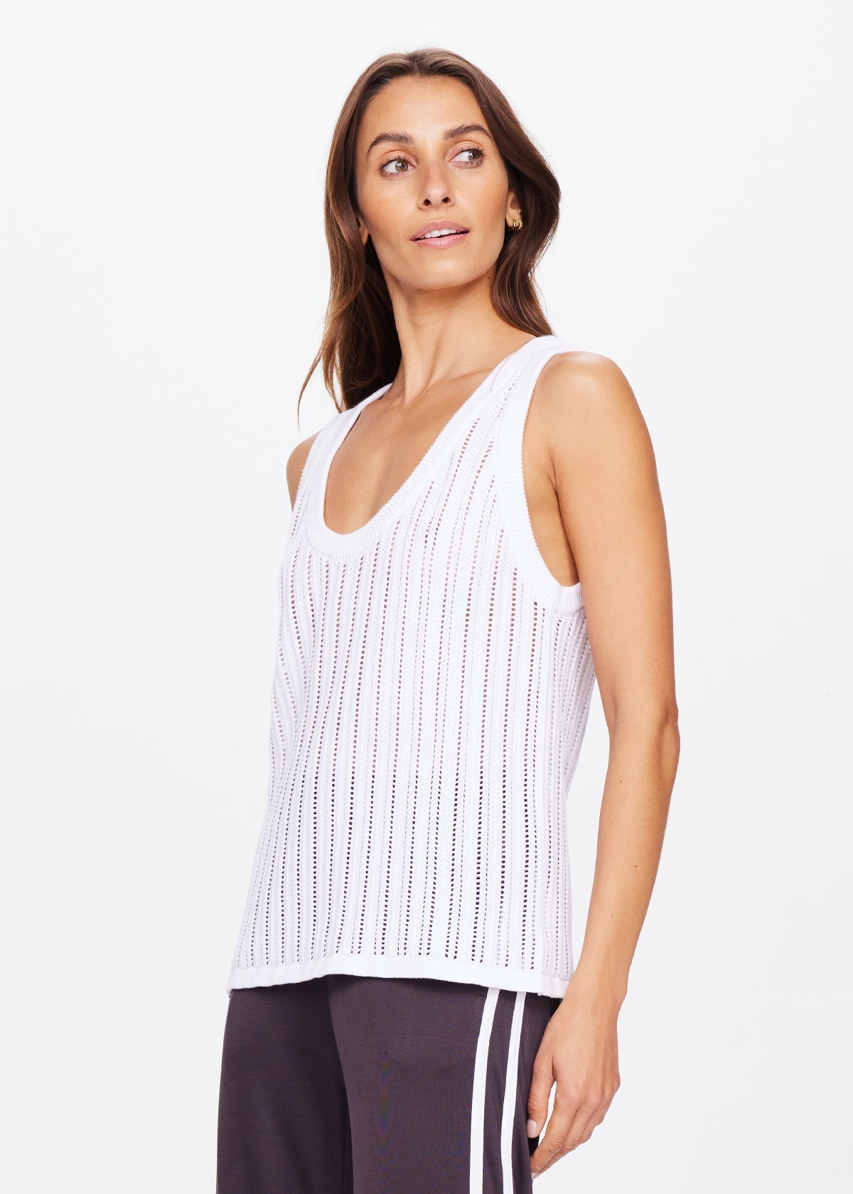 *PREORDER* MUSE WALES KNIT TANK TOP - WHITE