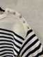 STRIPE KNIT SWEATER - IVORY/NAVY