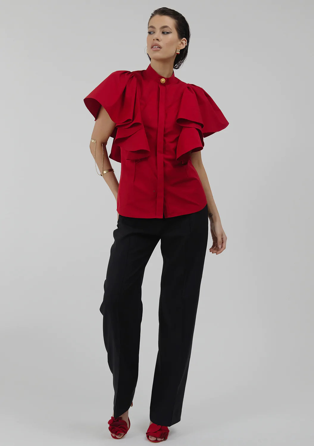 FLORENCE COTTON TOP - RED